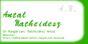 antal matheidesz business card